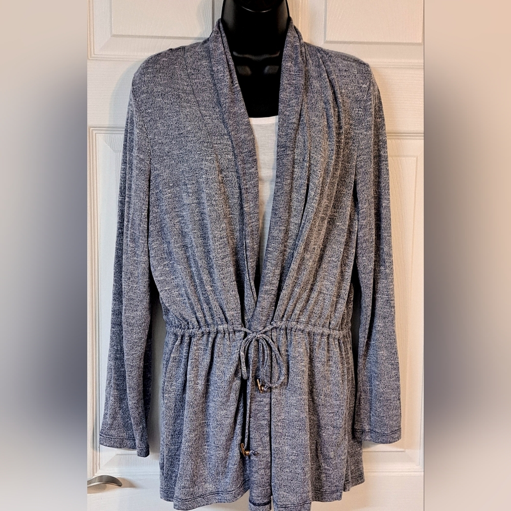 Karen Brooks Blue Cardigan with Tank Insert